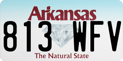 AR license plate 813WFV