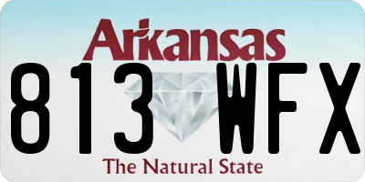 AR license plate 813WFX