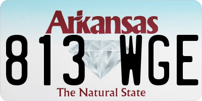 AR license plate 813WGE