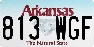 AR license plate 813WGF