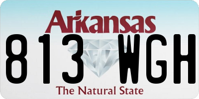 AR license plate 813WGH