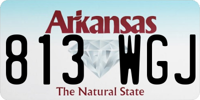 AR license plate 813WGJ
