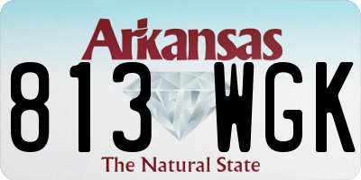 AR license plate 813WGK