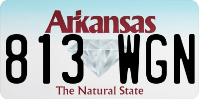 AR license plate 813WGN