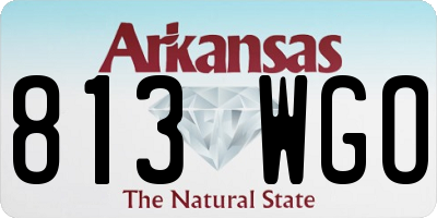 AR license plate 813WGO