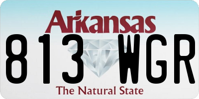 AR license plate 813WGR