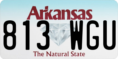 AR license plate 813WGU