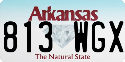 AR license plate 813WGX