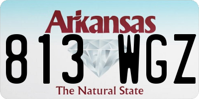 AR license plate 813WGZ