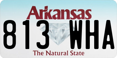 AR license plate 813WHA