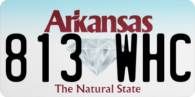 AR license plate 813WHC