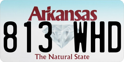 AR license plate 813WHD