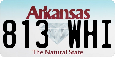 AR license plate 813WHI