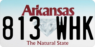 AR license plate 813WHK