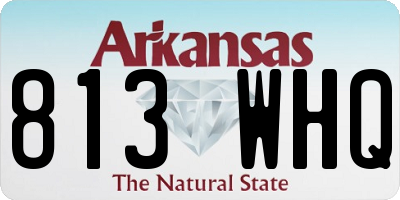 AR license plate 813WHQ