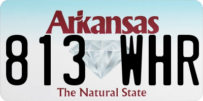 AR license plate 813WHR