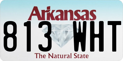 AR license plate 813WHT