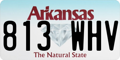AR license plate 813WHV
