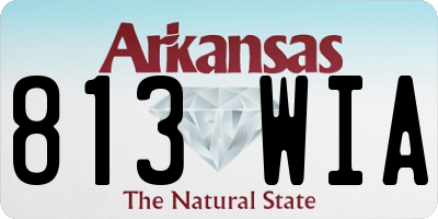AR license plate 813WIA