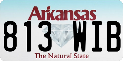 AR license plate 813WIB