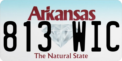AR license plate 813WIC