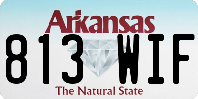 AR license plate 813WIF