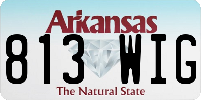 AR license plate 813WIG