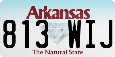 AR license plate 813WIJ