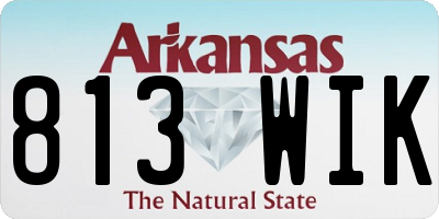 AR license plate 813WIK