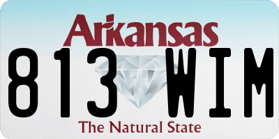AR license plate 813WIM