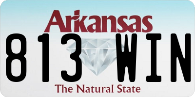 AR license plate 813WIN