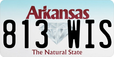 AR license plate 813WIS