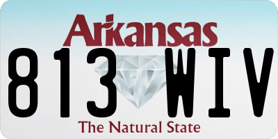 AR license plate 813WIV