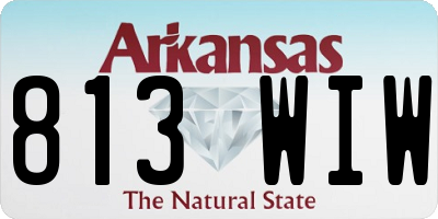 AR license plate 813WIW