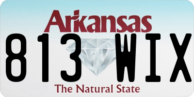AR license plate 813WIX