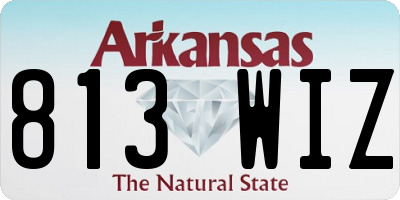 AR license plate 813WIZ