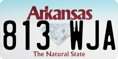 AR license plate 813WJA