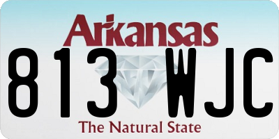 AR license plate 813WJC