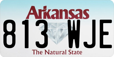 AR license plate 813WJE