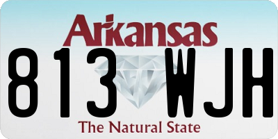 AR license plate 813WJH