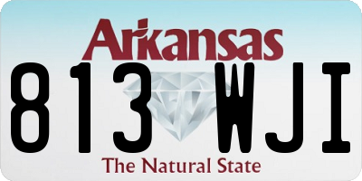 AR license plate 813WJI
