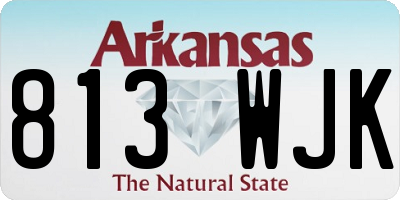 AR license plate 813WJK