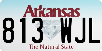 AR license plate 813WJL