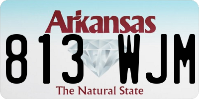 AR license plate 813WJM