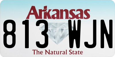 AR license plate 813WJN