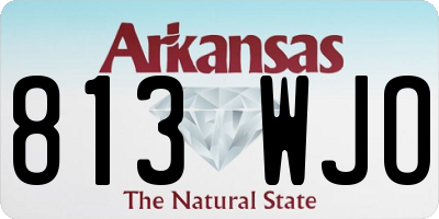 AR license plate 813WJO