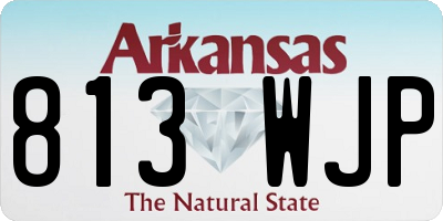 AR license plate 813WJP