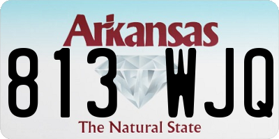 AR license plate 813WJQ