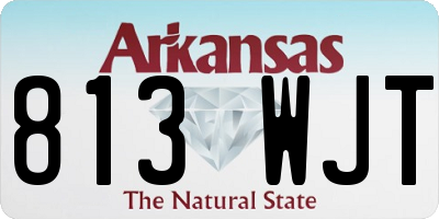 AR license plate 813WJT