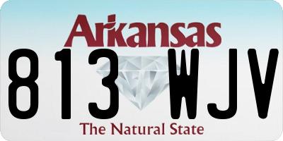 AR license plate 813WJV